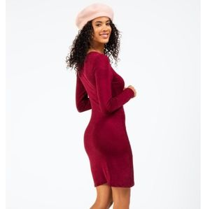 Francesca's Pat Side Ruched Side Dress